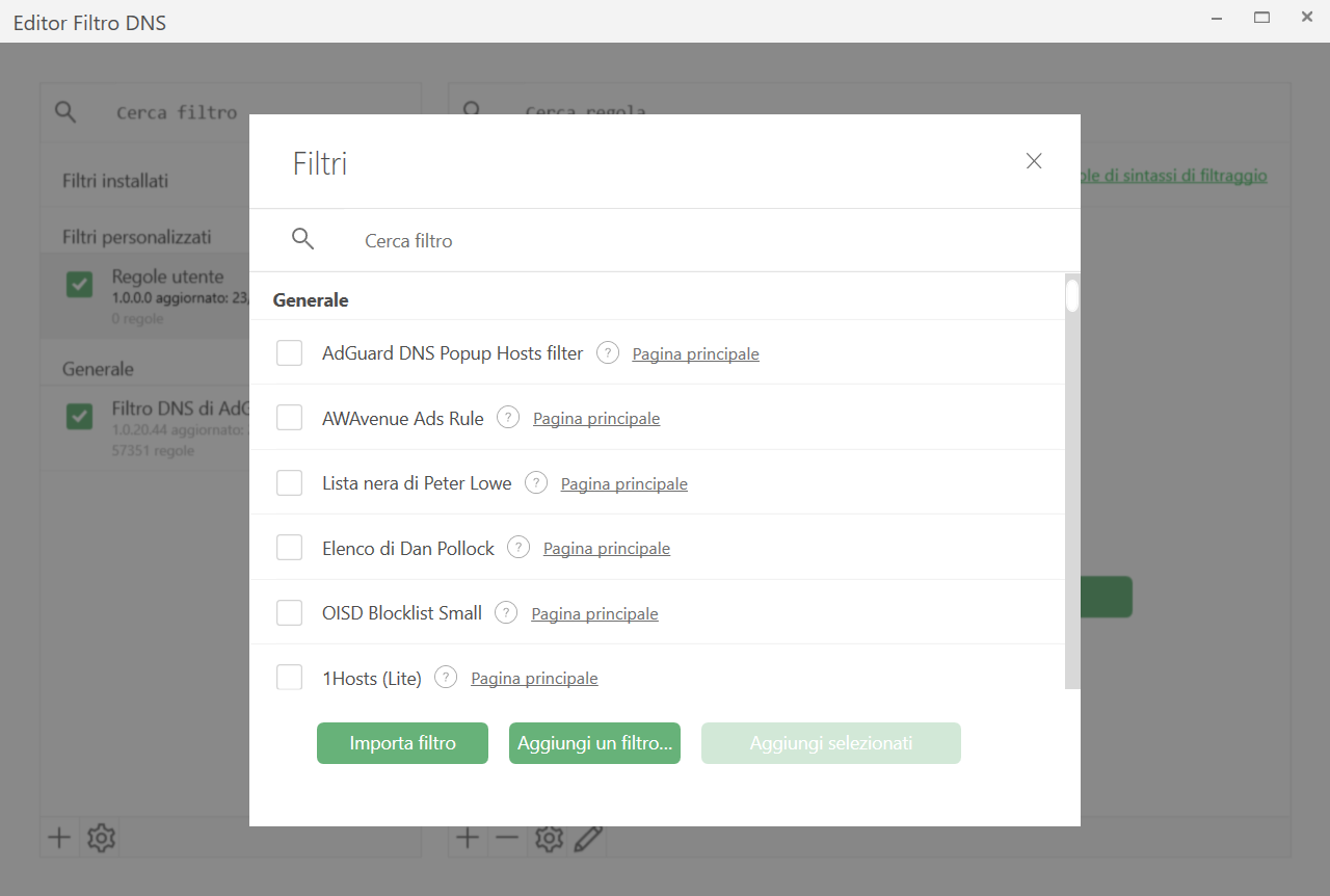 Filtri DNS *border